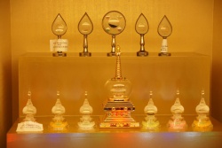 Sacred relics, Thekchen Choling Buddhist Temple, Singapore (2008).jpg