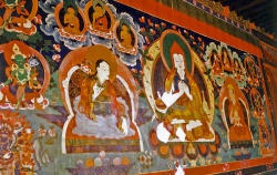 Mural of Atisha at Ralung Gompa, 1993.jpg