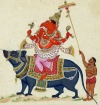 Ganesha riding his mouse