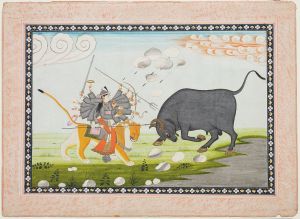 Durga in Combat with the Bull, Mahishasura Detroit Institute of Arts.jpg