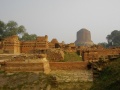 Ancient Buddhist monasteries near Dhamekh Stupa Monument Site, Sarnath.jpg