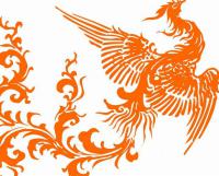 Chinese dragon and phoenix