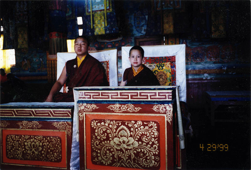 File:Tulku Dezhung Rinpoche IV on his throne 1999-0429C-3.jpg