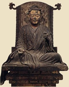 Indian Buddhist Layman Yuima 維摩 by Jokei 1 Dated +1196, H = 88.5 cm. Kōfukuji Temple 興福寺, Nara. National Treasure.