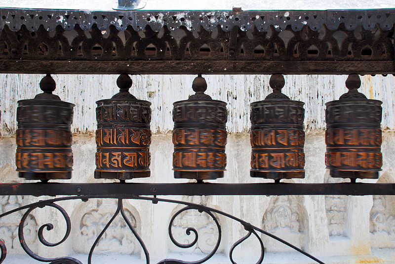 File:Swayambhunath prayer wheels.jpg