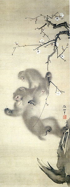 Monkeys in a plum by Sosen (1747–1821)