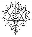 Fig. 16Traditional Depiction of the "Heart or Anahata Chakra" (Notice the Sanskrit Characters and Animal & Geometric Symbols)