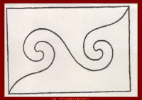 A sketch made by H.H 17th Karmapa Ogyen Trinley Dorje Confirming the correct construction of the dream flag.