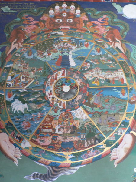 File:The wheel of life, Trongsa dzong.jpg