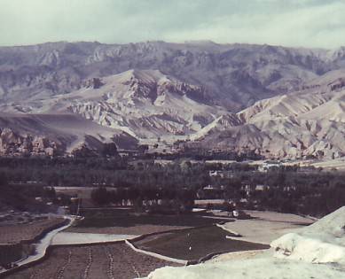 Valley of Bamian, site of the Buddha statues that were destroyed recently