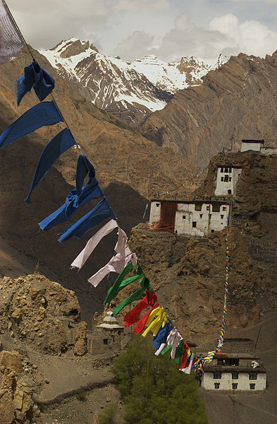 File:Prayer-flags-in-dhankar.jpg