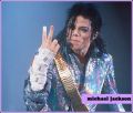Michael Jackson, King of Pop, with collar up