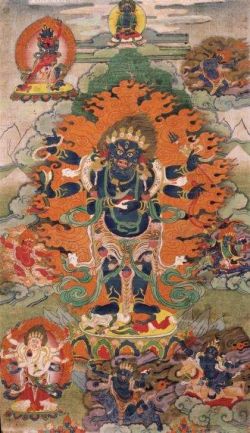Mahakala (Buddhist protector), Shadbhuja (six-hands, Shangpa) (slide 8)