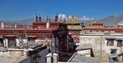 The golden roofs of the temple.