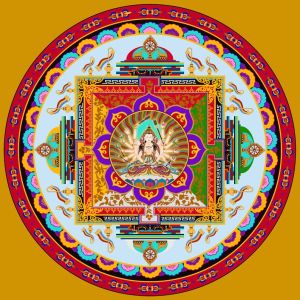 ཀུན་ལ་མཁོ་ཆེ་བའི་མཎྜལ་སོ་བདུན་མ་ཚོམ་བུ་འགོད་ཚུལ་དཔེ་རིས་དང་བཅས་སོ།། What is Mandala?