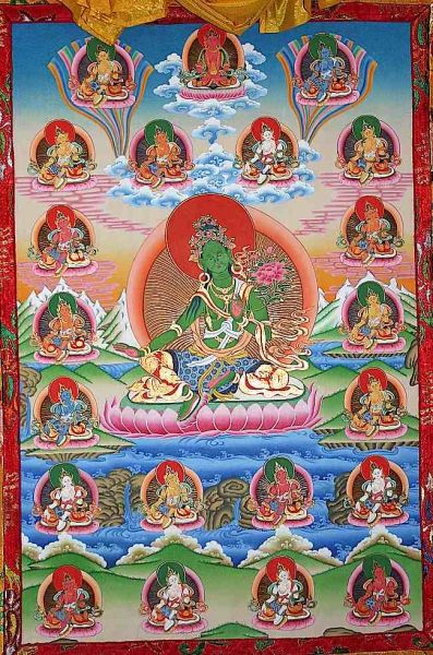 File:Buddha-Weekly-21-Taras-and-Amitabha-high-resolution-thangka-Buddhism.jpg