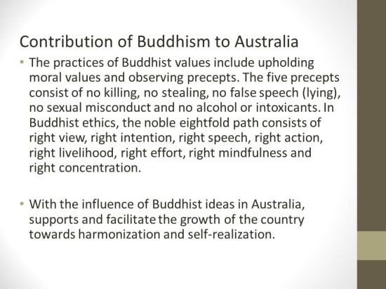 The Influence of Buddhism in NSW Australia by Mengjee Foo