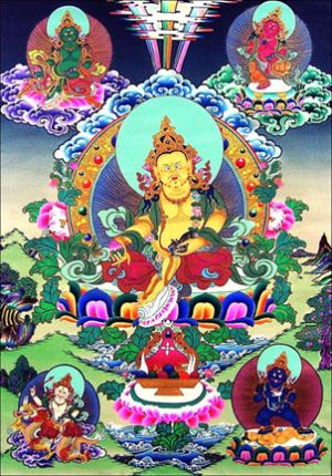 The Five Jambhalas - The Five Directional Wealth Deities