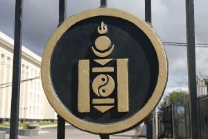 Soyombo symbol on the gate of the in