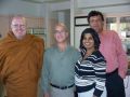Ajahn Brahm, David, Dr. Malika, Earl at Maha Bodhi Las Vegas, year 2012