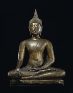 Fig. 13.1: Example of a bronze Buddha image (h. 92cm) from the Griswold collection (accession number 54.2775). This image is a classic example of the Sukhothai style (Reproduced with permission of The