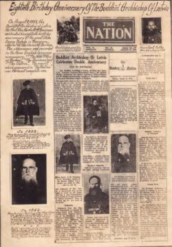 The 80 Birthday of Karl Tonisson, The Nation, 10.08. 1953, Rangoon