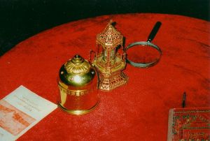 Buddha relics from Kanishka's in , , now in , . Teresa Merrigan, 2005