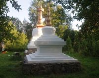Between 1984 and 1985, members built three stupas in the village of Tuuru, located in western Estonia.
