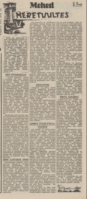 Kommunismiehitaja, 26 February 1957, page 2: "Mehed meretuultes" by G. Jisop