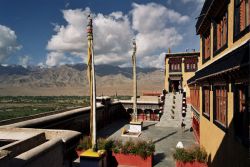 The courtyard and view from the monastery.