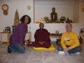 Dr. Snyder (right) with his wife Woini (left) and Bhante Sujatha (center) at a program at Maha Bodhi Las Vegas