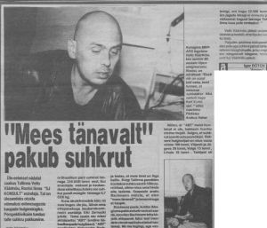 Äripäev, 25 July 1992, page 16: "Mees tänavalt" pakub suhkrut, with Vello's photo by Andrus Vaher