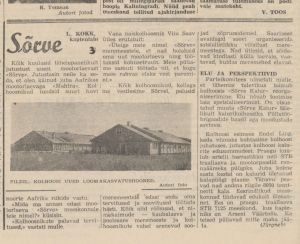 Eesti Meremees, 3 November 1962, page 2: "Sõrve" (part 3) by L. Kokk, mate of the motor ship "Sõrve"