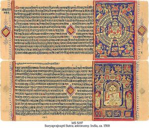 Work of Art from 15th century CE Manuscript of Sūryaprajñapti