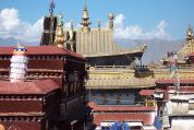 Complex highly decorated lines of the roofs.