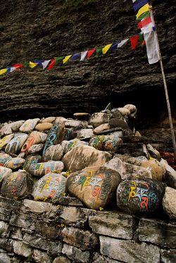 Prayer stones, Nepal.