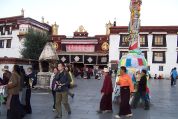 Pilgrims and tourists.