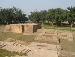 The remains of a second (slightly smaller) stupa at the Nigrodharama