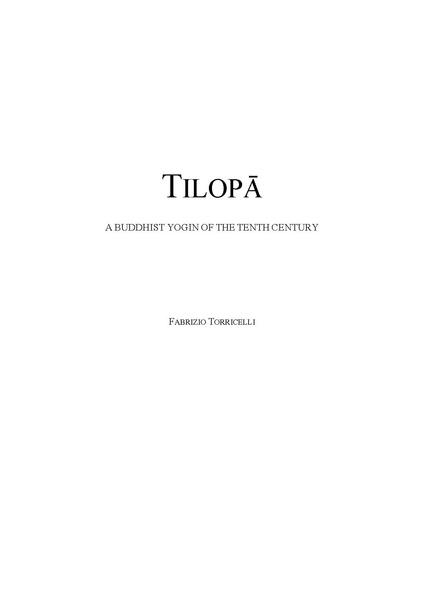 File:2018 Tilopa A Buddhist Yogin of the Tent.pdf