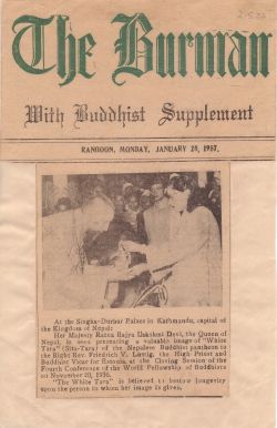 Burmese Newspaper 28.01.1957