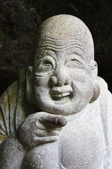 Hotei, god of happiness at .