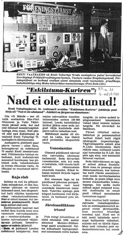 Eesti Päevaleht, 16 March 1988