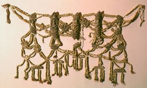 Another example of a tantric ceremonial apron made of human bone beads.