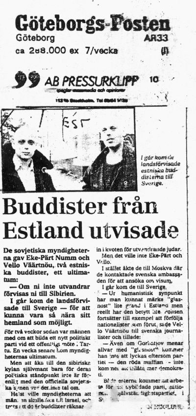 Göteborgs-Posten, February 1988