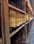 A series of larger Prayer Wheels.