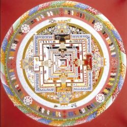Completed Kalacakra Mandala. From series of photographs by Peter Nebel, Doro Rothlisberger, and Martin Brauen.
